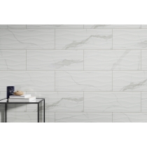 SCULPTURE - 13X36, WHITE WAVE, GLOSSY